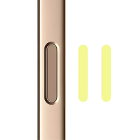 Rurihai steklo za gumb za upravljanje kamere za iPhone 16 / 16 Plus / 16 Pro / 16 Pro Max / 17 / 17 Pro / 17 Pro Max - 2 kosa - rumeno