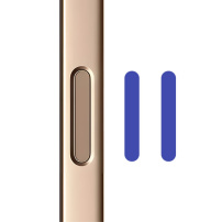 Rurihai steklo za gumb za upravljanje kamere za iPhone 16 / 16 Plus / 16 Pro / 16 Pro Max / 17 / 17 Pro / 17 Pro Max - 2 kosa - temno modro