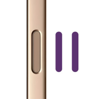 Rurihai steklo za gumb za upravljanje kamere za iPhone 16 / 16 Plus / 16 Pro / 16 Pro Max / 17 / 17 Pro / 17 Pro Max - 2 kosa - temno vijolično