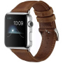 CRAZY HORSE Pašček iz PU usnja za Apple uro 42mm / 41mm / 40mm / 38mm - rjav