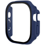 Silikonski pas z ohišjem iz kaljenega stekla za Apple Watch Ultra 49mm - temno moder