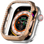 Metalni Etui okrašen s kamenčki za Apple Watch 40mm - rožnato zlat