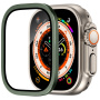 Kaljeno steklo s kovinskim okvirjem za Apple Ura Ultra 49mm - olivna