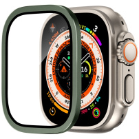 Kaljeno steklo s kovinskim okvirjem za Apple Ura Ultra 49mm - olivna