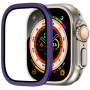 Kaljeno steklo s kovinskim okvirjem za Apple Ura Ultra 49mm - vijolična