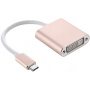 Znižanje z USB-C (Thunderbolt 3) na vrata DVI za MacBook - 10cm - roza-zlato