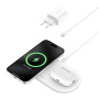 BELKIN BOOST CHARGE PRO Qi2 2-v-1 magnetna polnilna podloga za iPhone / AirPods - bela