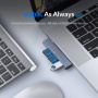 ORICO AH-W13 3-v-1 hub - 2x USB-A 2.0 / USB-A 3.0 na USB-C - siv