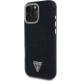 Guess Denim Triangle Logo ovitek z MagSafe za iPhone 16 Pro - črn
