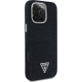 Guess Denim Triangle Logo ovitek z MagSafe za iPhone 16 Pro - črn