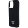 Guess Denim Triangle Logo ovitek z MagSafe za iPhone 16 Pro - črn