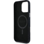 Guess Denim Triangle Logo ovitek z MagSafe za iPhone 16 Pro - črn