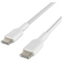 BELKIN Boost Charge Braided pleten polnilni in podatkovni kabel - USB-C na USB-C - 2 m - bel