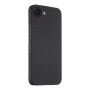 Tactical Aramid ovitek z vzorcem karbonskih vlaken in MagSafe za iPhone 16e / 17e - temno siv