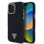 Guess Denim Triangle Logo ovitek z MagSafe za iPhone 16 Pro - črn