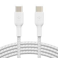 BELKIN Boost Charge Braided pleten polnilni in podatkovni kabel - USB-C na USB-C - 2 m - bel