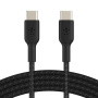 BELKIN Boost Charge Braided pleten polnilni in podatkovni kabel - USB-C na USB-C - 2 m - črn