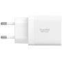 Spigen Essential hitri polnilni adapter z 2x USB-C priključki - 47W - bel