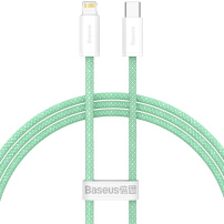 Baseus opleten kabel za hitro polnjenje in prenos PD 20W USB-C / Lightning za iPhone / iPad / iPod / AirPods - 1 m - zelena