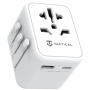 Tactical PTP univerzalni potovalni adapter z USB-C / USB-A priključki in izvlečnimi vtiči -12W - bel