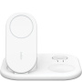 BELKIN Boost Charge 3-v-1 zložljivo magnetno brezžično stojalo za iPhone / Apple Watch / AirPods - 15W - belo