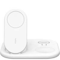 BELKIN Boost Charge 3-v-1 zložljivo magnetno brezžično stojalo za iPhone / Apple Watch / AirPods - 15W - belo