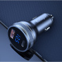 ESSAGER avto polnilec z zaslonom in priključki USB-C / USB-A - 54W - siv
