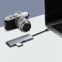 YME68 9-v-1 hub – reža za kartico SD / TF / HDMI / 3,5 mm priključek / 2x USB-C / 3x USB-A na USB-C za MacBook – siv