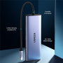 UGREEN CM490 9v1 hub - reža za SD / TF kartico / RJ45 / 2x HDMI / USB-C / 3x USB-A na USB-C - temno siv