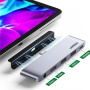 UGREEN CM424 5-v-1 hub - HDMI / 3,5 mm jack / USB-C / 2x USB-A na USB-C - siv
