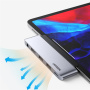 UGREEN CM424 5-v-1 hub - HDMI / 3,5 mm jack / USB-C / 2x USB-A na USB-C - siv