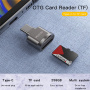Yesido GS19 mini redukcija z bralnikom kartic - reža za TF kartico na USB-C - temno siva