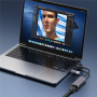 T30B 2-v-1 ethernetni adapter - RJ45 na USB-C / USB-A - siv