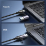 T30B 2-v-1 ethernetni adapter - RJ45 na USB-C / USB-A - siv