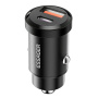ESSAGER ES-CC07 avto polnilec z USB-C / USB-A priključki - 30W - črn
