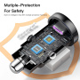 ESSAGER ES-CC07 avto polnilec z USB-C / USB-A priključki - 30W - temno moder