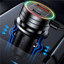 USAMS US-CC167 set avto polnilnika s priključki USB-C / USB-A in kabla USB-C - 60W - 1 m - črna