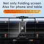 V006 avto nosilec za ventilacijsko mrežico za iPhone / iPad do 13" - črn