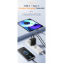 ESSAGER ES-CD43 GaN hitri polnilni adapter z USB-C / USB-A priključki - 65W - črn