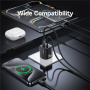 USAMS CC261 komplet adapterja z USB-C priključkom in integriranim USB-C kablom - 20W - 1,2 m - bela