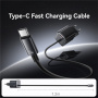 USAMS CC261 komplet adapterja z USB-C priključkom in integriranim USB-C kablom - 20W - 1,2 m - bela