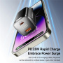 ESSAGER ES-CD45 GaN hitri polnilni adapter z zaslonom in priključki USB-C / USB-A - 33W - bel