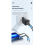 ESSAGER ES-CD31 GaN mini hitri polnilni adapter z USB-C / USB-A priključki - 20W - črn