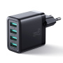 JOYROOM JR-TCN03 polnilni adapter s 4x USB-A priključki - 24W - črn