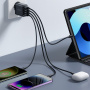 JOYROOM JR-TCN03 polnilni adapter s 4x USB-A priključki - 24W - črn