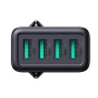 JOYROOM JR-TCN03 polnilni adapter s 4x USB-A priključki - 24W - črn