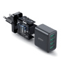 JOYROOM JR-TCN03 polnilni adapter s 4x USB-A priključki - 24W - črn