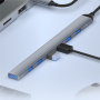 ADS-303C 7-v-1 hub – 7x USB-A na USB-C – siv