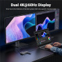 UGREEN CM880 7-v-1 hub - 2x HDMI / 3x USB-C / 2x USB-A na USB-C za MacBook - temno siv