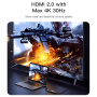 Yesido HB22 5-v-1 hub – HDMI / USB-C / 3x USB-A na USB-C – siv